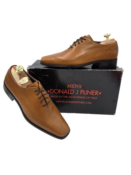 NEW Donald J. Pliner Italy Wholecut Tan Calf Leather Derby Mens 7M Dress Shoes main image 11